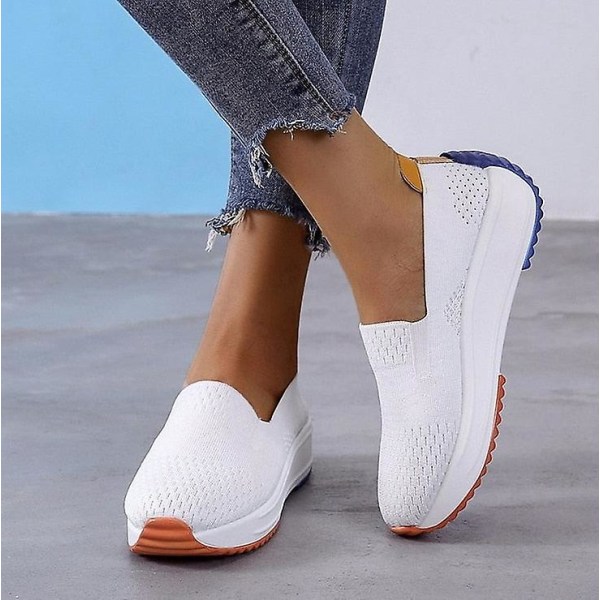 Mode Dam Flats Slip-on Mesh Light Sneakers 319 blue 42