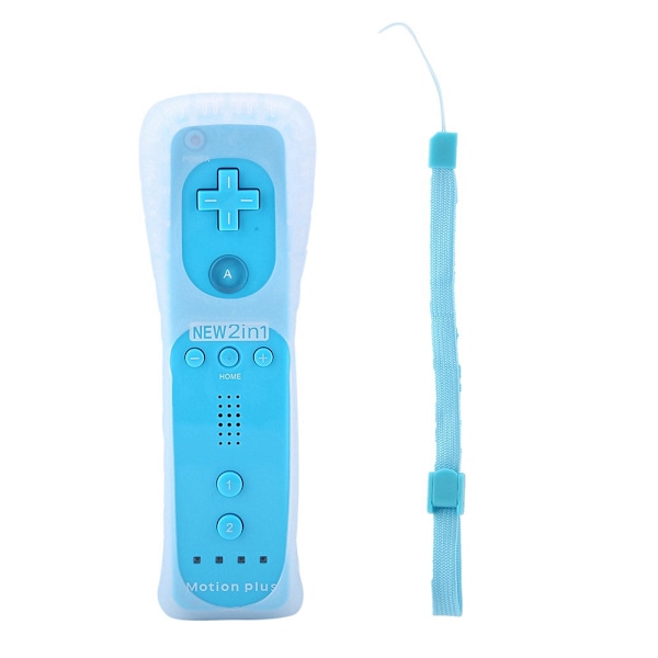 Somatosensorisk Spelhandtagskontroll Gamepad Inbyggd Accelerator för Nintendo Wii WiiU (Blå)
