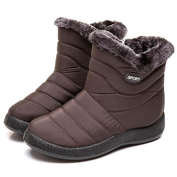 Damvattentäta snökängor, vinterstövlar Brown-1 4