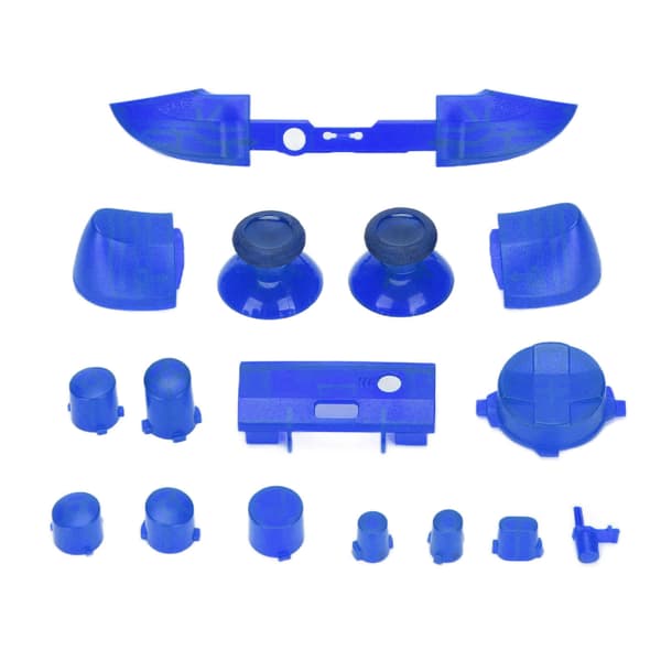 Full Buttons Mod Kits Trigger Full Trigger Modul Set för XBOX Series X för XBOX Series S Kontroller Transparent Blå