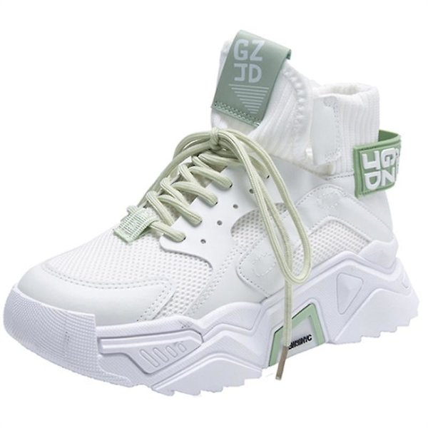 Kvinnor Casual Plattform Mode Andas Tjock sula Tenis Baskets Sneakers grey 39