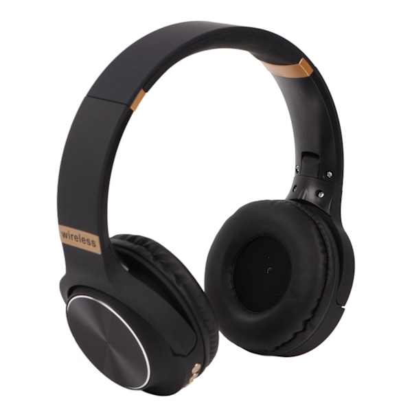 Vikbart Bluetooth-headset Multifunktionell Brusreducerande HiFi Stereo Trådlösa Bluetooth-hörlurar Svart