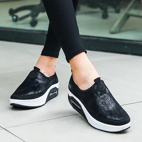 Plattformsskor för dam, vår & sommar, slip-on Gray 1 39