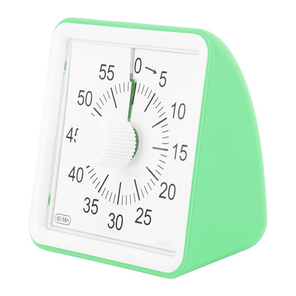 Visuell Timer Tyst Tyst Räkning 60 Minuter Nedräkningstimer för Studenter Kök Grön