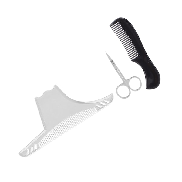 Transparent Skäggformningskam Schablon Kit Män Manlig Styling Tillbehör