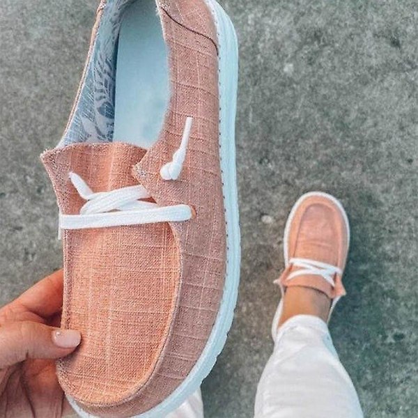 Sommar- Andas casual skor med snörning Pink 40