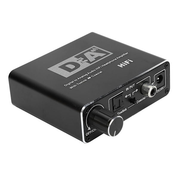 Digital till Analog Fiber Konverter Volymjustering Koaxial till 5.1 Kanal Ljuddekoder (Värd USB Strömförsörjningslinje Optisk Fiberlinje)