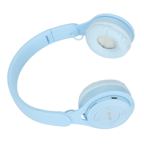 Y08 Barnhörlurar Macaron Stilren Stereo Ljud Vikbara Plug-in Kort Bluetooth Öronhörlurar Blå