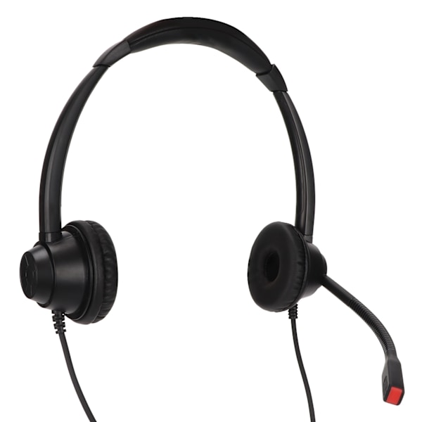 Binaural 3,5 mm affärshuvudset Dubbelsidigt headset med HD-stereoljud för konferenssamtal Call Center Onlinekurser