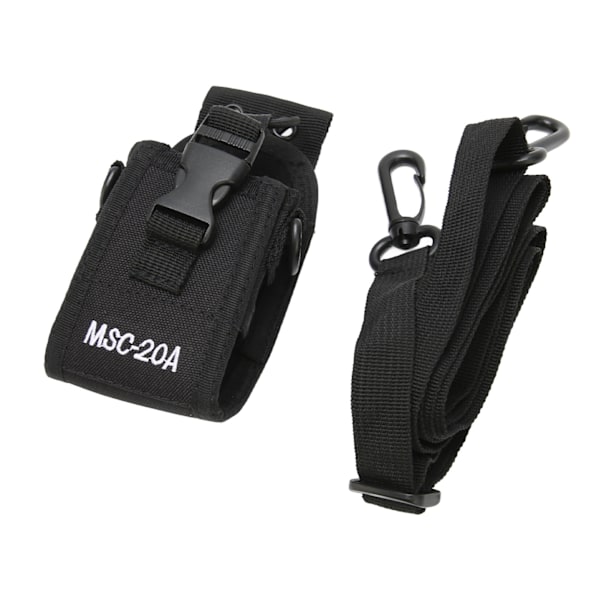 Walkie Talkie Hållare Lättviktig Portabel Universal Nylon Radiofodral Väska för 2-vägsradio MSC 20A