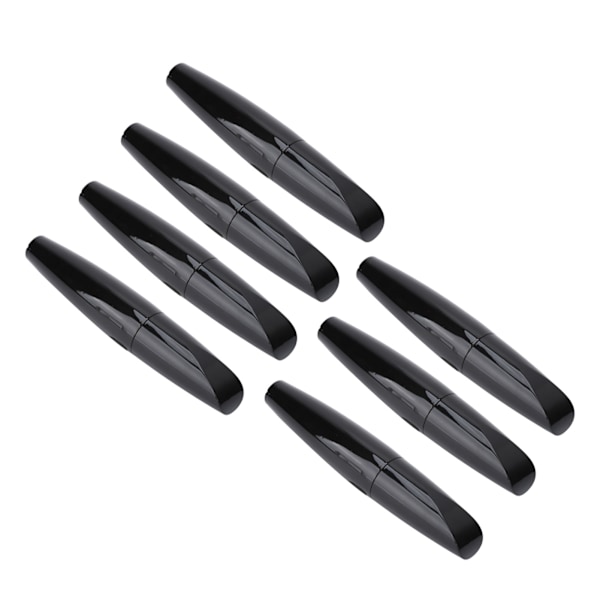 Mascara Tub 7 st 15ml Förseglade Glansiga Svarta Tunna Mjuka Borsthuvuden DIY Tomma med Gummipropp