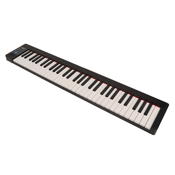 Vikbar Digitalpiano 61 Tangenter Full Storlek Smart Bluetooth MIDI Portabelt Elektriskt Piano för Nybörjare 100?240V EU-kontakt