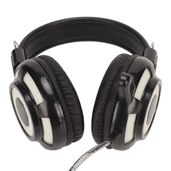 Spelheadset med dubbla 3,5 mm och USB-gränssnitt, justerbar volym, stereohörlurar för PC-spel för PS4 PC Laptop