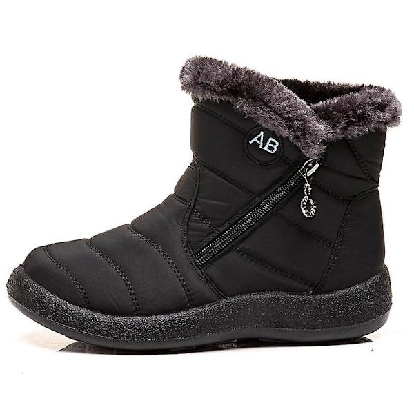 Vinterstövlar för damer, vattentäta ankelstövlar 05-black 5