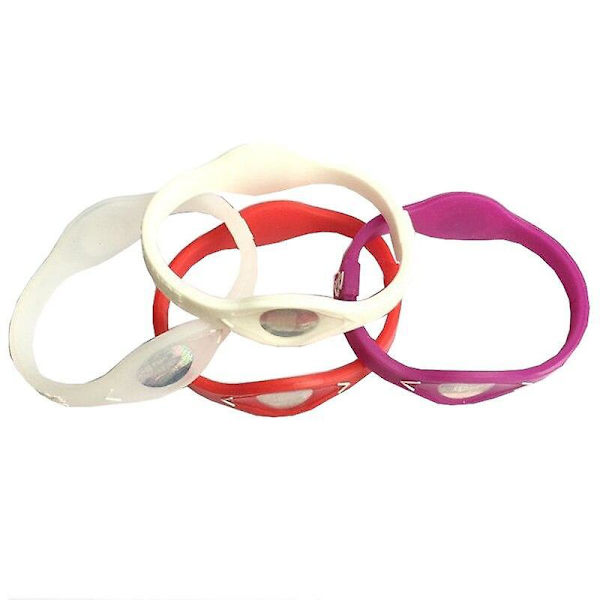 Damer Herr Silikon Sportarmband Power Energy Armband Red 16CM /