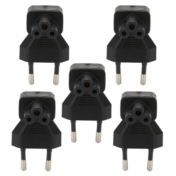 5 st EU-kontakt till IEC320 C5 Strömadapter Vinkel EU-kontakt till IEC320 C5 Strömadapter Konverterare för Laptop 100?250V