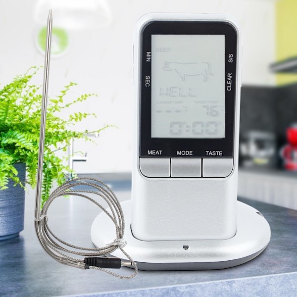 Trådlös Elektronisk Grilltermometer Utomhus Bärbar Fjärrkontroll Grilltermometer