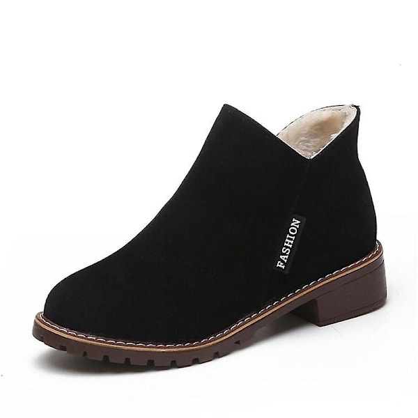 Nya heta mode kvinnor höststövlar Black Add cotton 39