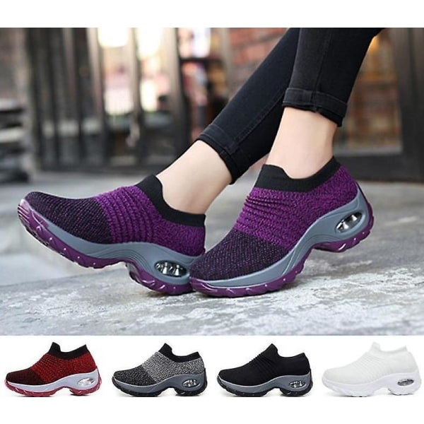 Kvinnors promenadmode Casual , sneakers Purple 35