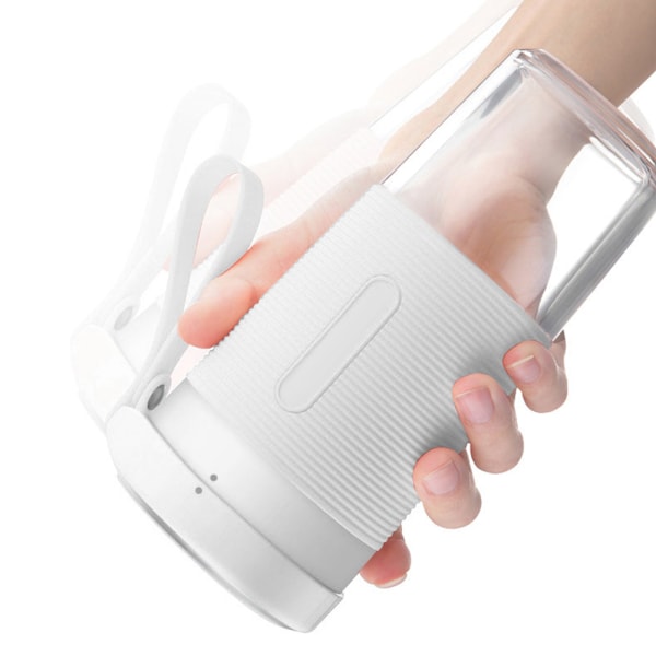 Bärbar Mini Juicepress Hushålls Fruktjuicekopp Elektrisk Juicepresskopp USB-Laddning (Vit)