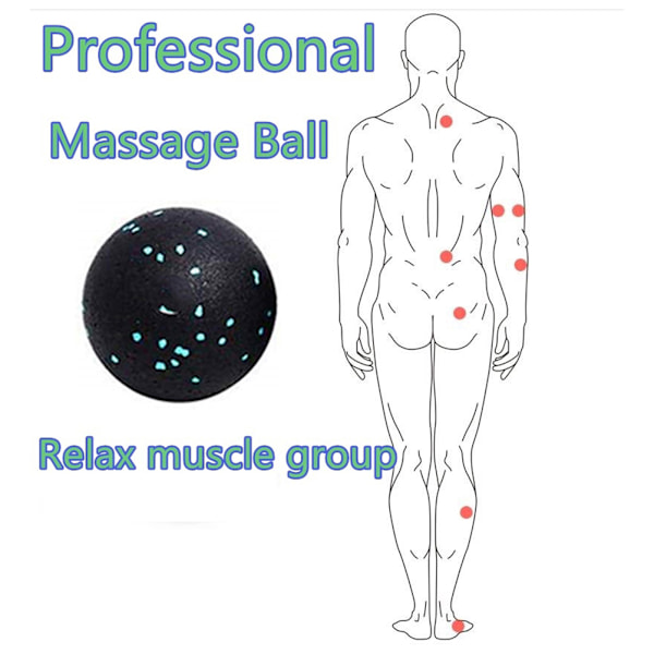 Jordnötsmassageboll Fascia Set Träning Djupvävnadskit Lacrosse Muskelrulle för Akupressur Plantar Fasciit Reflexologi