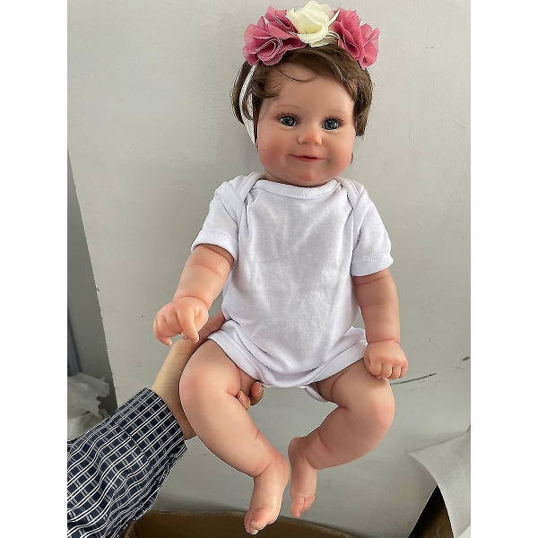 50 cm helkroppssilikon Maddie Bebe Reborn Dolls Handdetaljerad målning med synliga ådror Naturtrogna 3d hudton Vattentäta leksaker