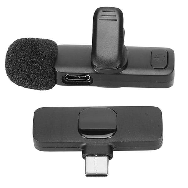 Trådlös Lavalier Slagmikrofon Professionell Brusreducering Clip On Mikrofoner för Livestreaming Videoinspelning