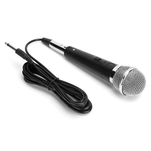 Trådbunden Dynamisk Mikrofon Professionell Hifi Ljudmikrofon för KTV Sång Musikframträdande Möte Svart