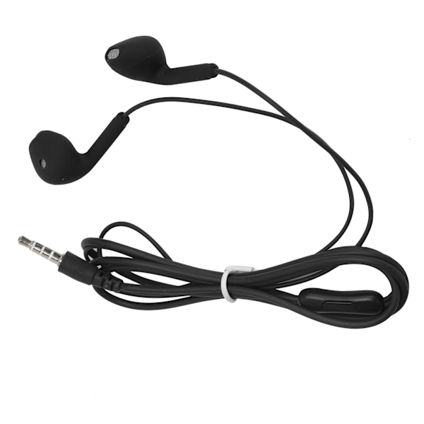 U19 Trådbundna Hörlurar Universal 3.5mm HiFi Musik Hörlurar Trådstyrda för Mobiltelefon (Svart)