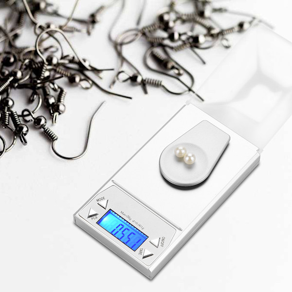Bärbar LCD Digital Elektronisk Fickvåg Hög Precision 0.001g Smycken Guld Vägning (50g)