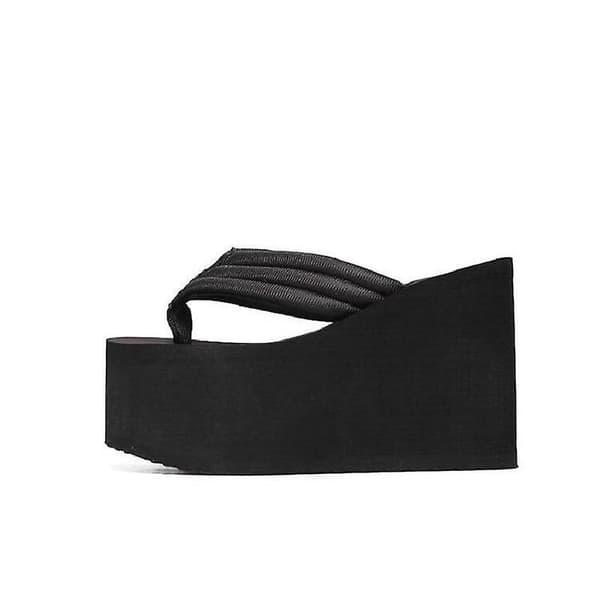 Dammode Sommar Chunky Sole Wedges Sandaler pink 11 cm 7