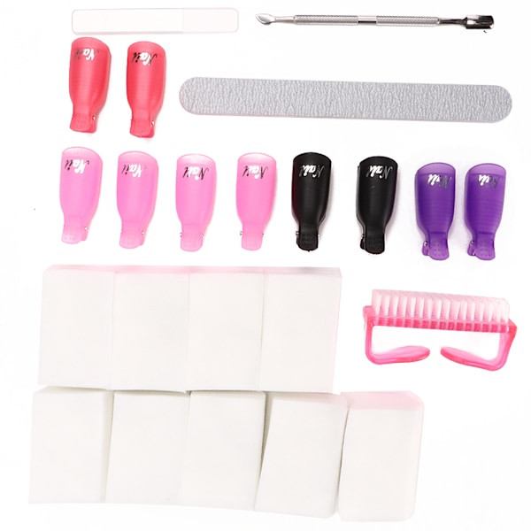 Nagellacksborttagningsverktyg Set UV Gel Remover Wrap Fil för Hemmabruk och Nagelstudio
