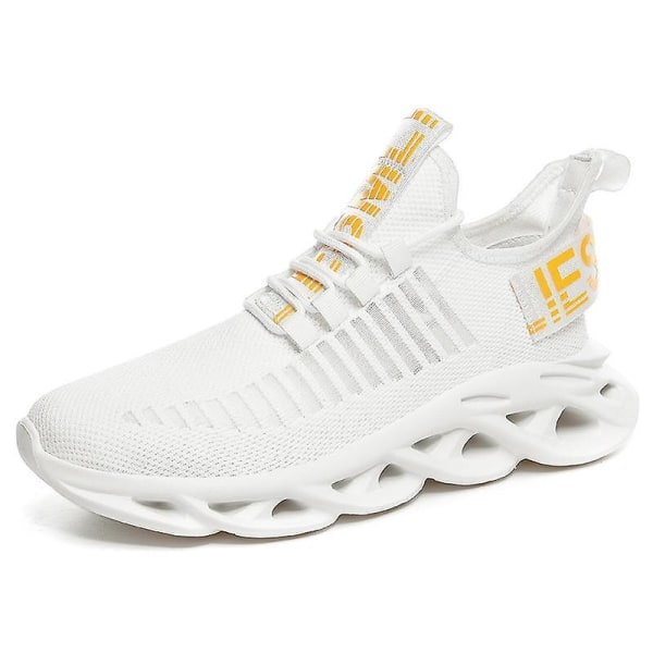 Sommarsport joggingskor, utomhus lätta ventilerande sneakers White 10