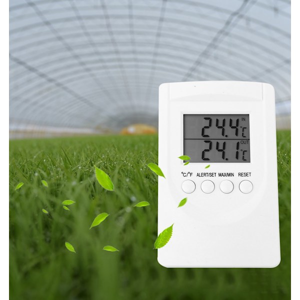 Digital Termometer Inomhus/Utomhus Temperaturmätare med Alarmfunktion