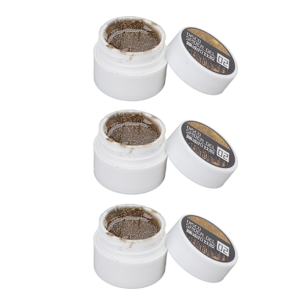 3 st Nagel Spider Gel Tråddragning Glansig Finish Långvarig Hög Elasticitet Konst DIY 8g för Nybörjare Kvinnor Guld