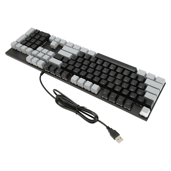 Full Size Mekaniskt Tangentbord 104 Tangenter USB Trådbundet Speltangentbord med Numeriskt Tangentbord Röd Switch för Windows Svart Grå