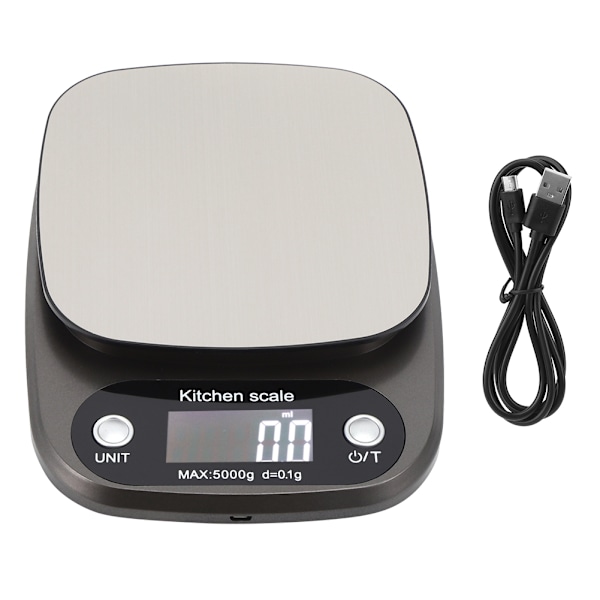 5kg/0,1g LCD Digital Köksvåg Multifunktionell Elektronisk Matvåg för Matlagning Bakning