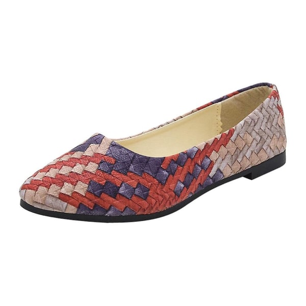 Dammocka Flats Mode spetsiga skor Red 35