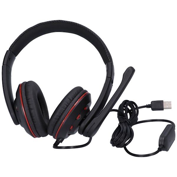 Q5-hörlurar med mikrofon, brusreducering, tydligt och ljudisolerande spelheadset för dator