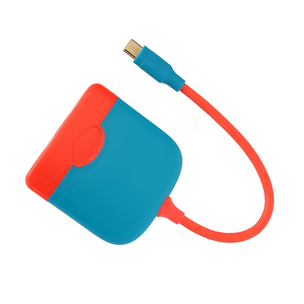 Bärbar TV-dockningsstation 4K USB3.0 PD Snabbladdning 3-i-1 HD Multimedia Interface Adapter Hub Dock för Switch