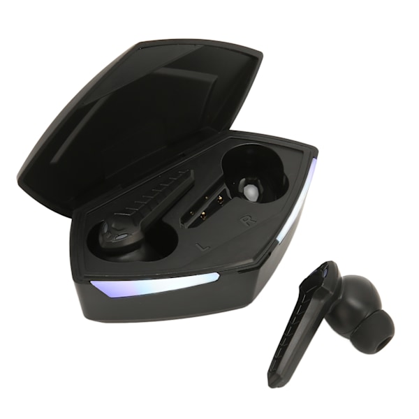 Bluetooth Gaming Hörlurar Stereo Låg Latens Dubbla Lägen Trådlösa Hörlurar med Inbyggd Mikrofon för Telefon Laptop Svart
