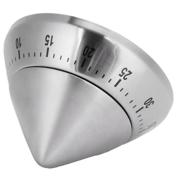 Kökstimer Rostfritt Stål Mekanisk Timer Påminnelse Tidshanteringsverktyg (Spetsig Form)