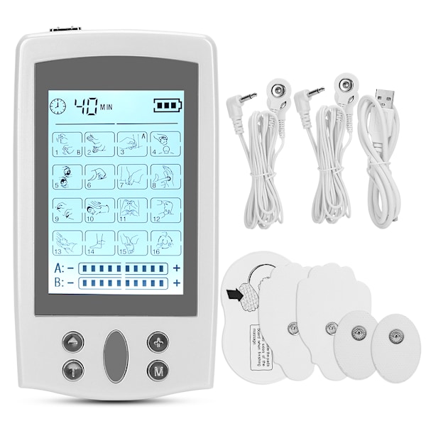 Multifunktionell TENS Fysioterapi Maskin Muskelstimulator Smärtlindring Pulsmassage