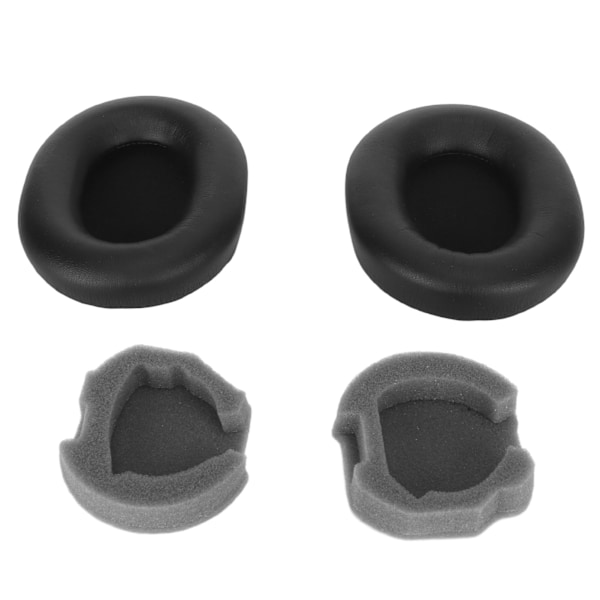 Hörlurskuddar Proteinläder Ljudisolering Memory Foam Svamp Öronkuddar för WH 1000XM5 Trådlöst Headset Svart