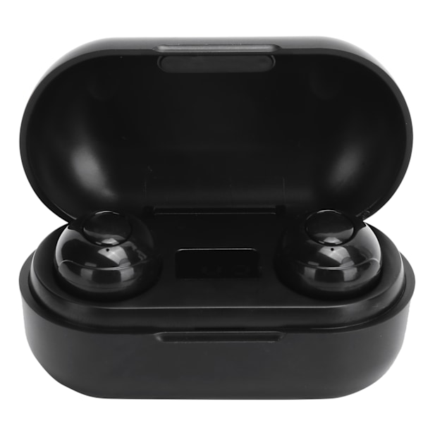 TWS-T8 Trådlösa Bluetooth 5.0 Hörlurar LED Digital Display Sann Stereo Hörlurar med Laddningsfack