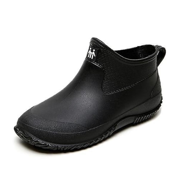 Dam Gummi Anti-sladd Ankel Lättvikts Slip-on Boots / Shoes Set-1 Black 10.5