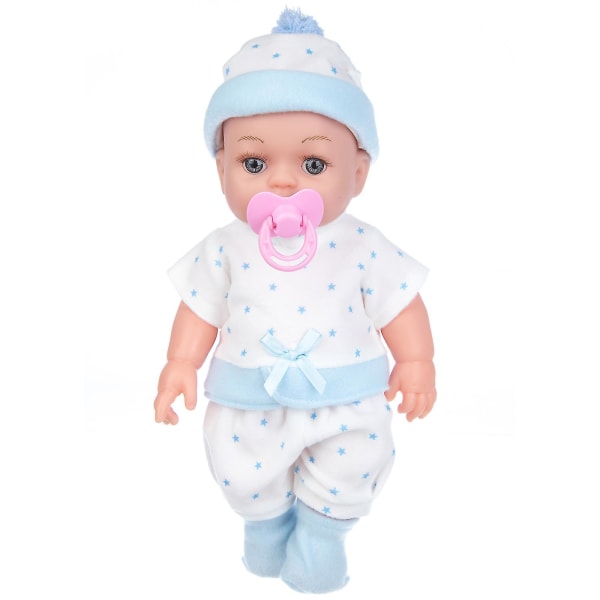 Rebirth Doll Vinyl Silikon Nyfödd leksakspresent 12-tums naturtrogen simulering Handgjorda Baby Reborn Dolls Blue