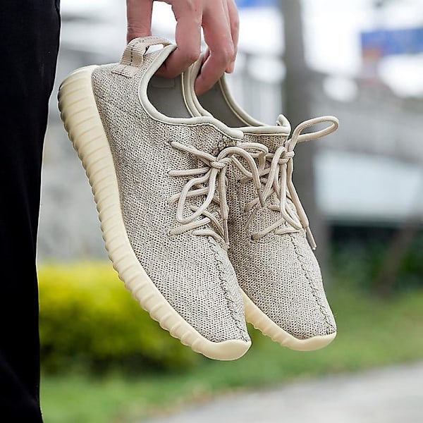 Män Slip-on Walking Bekväma joggingsneakers Khaki 41