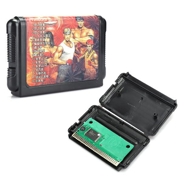 16-bit Bärbar Spelkort med Stor Kapacitet för Sega Gamepad Speltillbehör TH16001