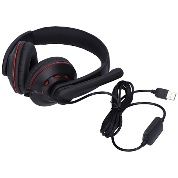 Q5-hörlurar med mikrofon, brusreducering, tydligt och ljudisolerande spelheadset för dator